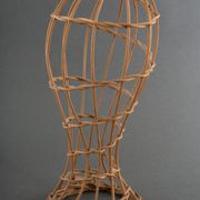 Head to hat Marotte Rattan hat shop head 1950