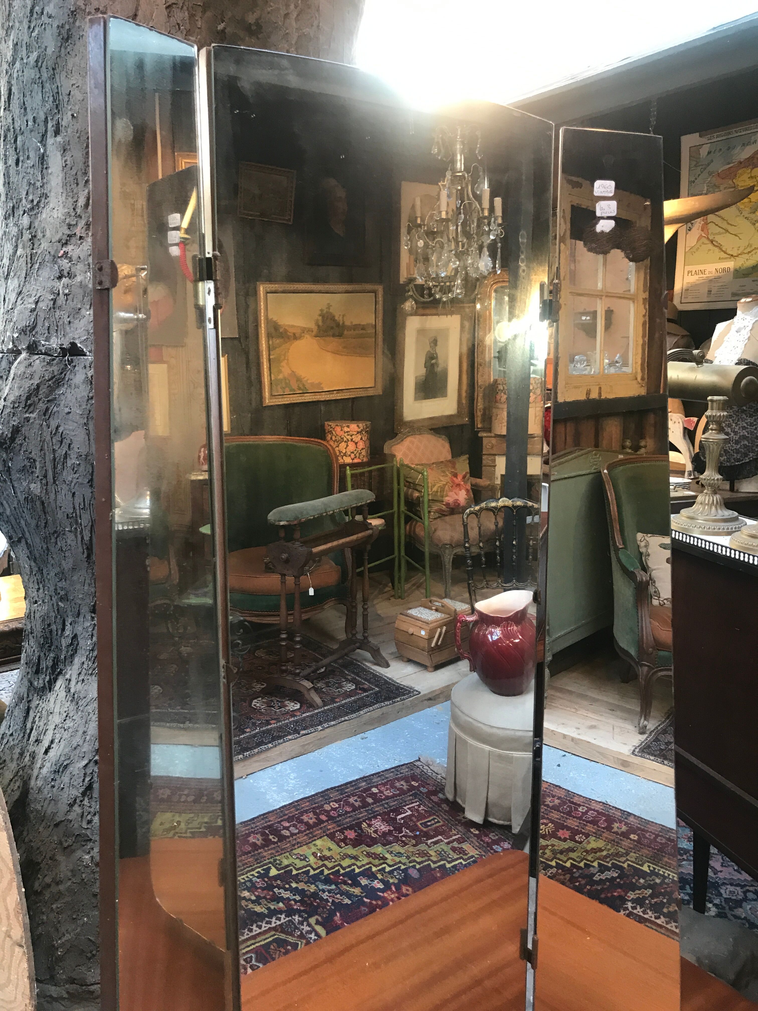 Vintage dressing table 1960 triptych