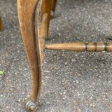 4 Louis XV chairs in solid oak and straw