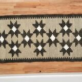 Double-sided handmade wool carpet 180x63cm