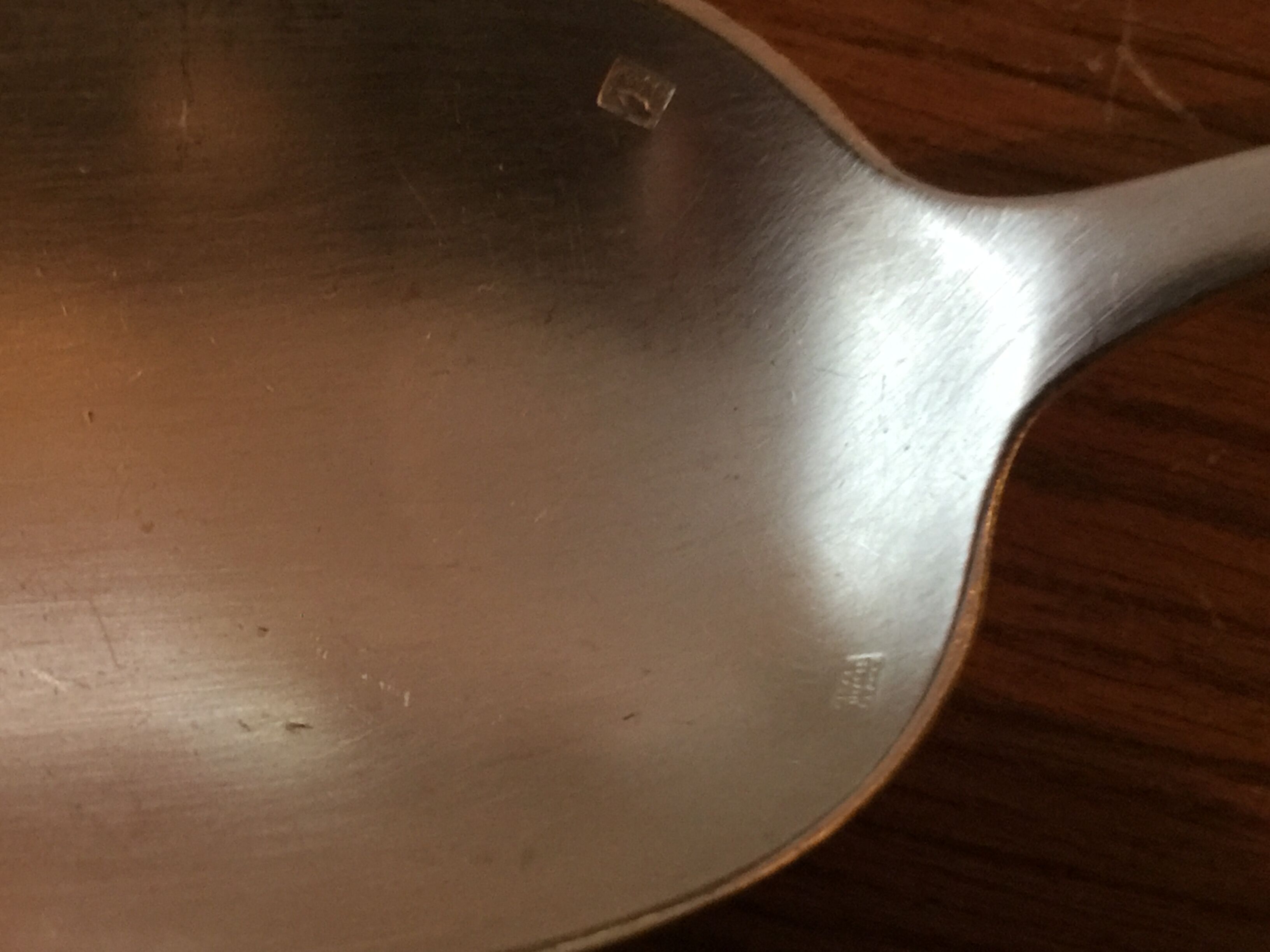 Silver metal cutlery