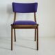 Mid-Century Modern Bumerang Chair, Purple Wool, Poland, 1960s