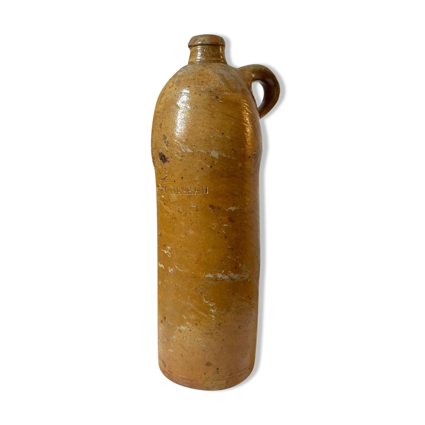 Old stoneware bottle from German Herzogthum Nassau Selters - early 19th century.