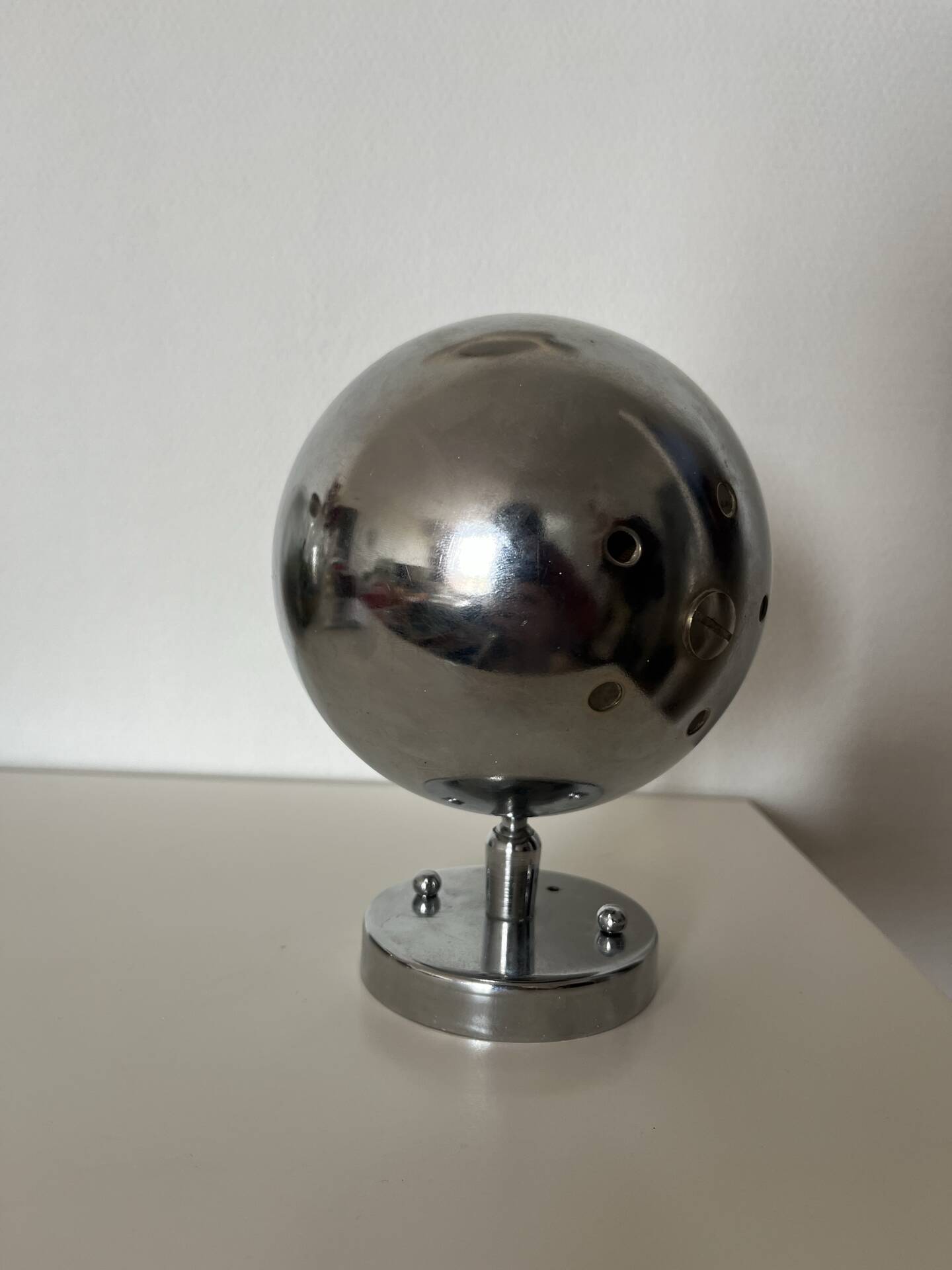 Vintage chrome Eyeball wall lamp