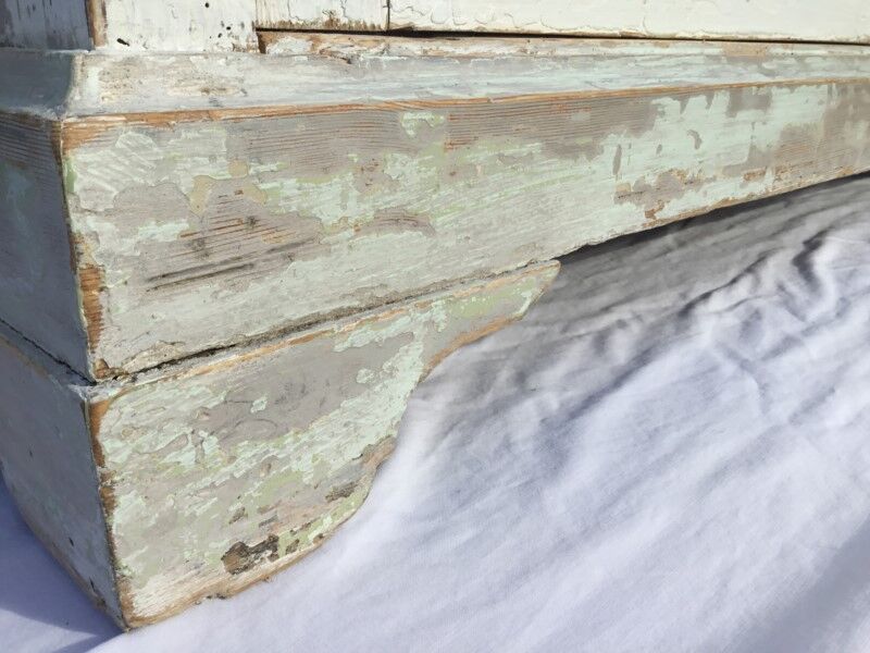 White patinated wardrobe