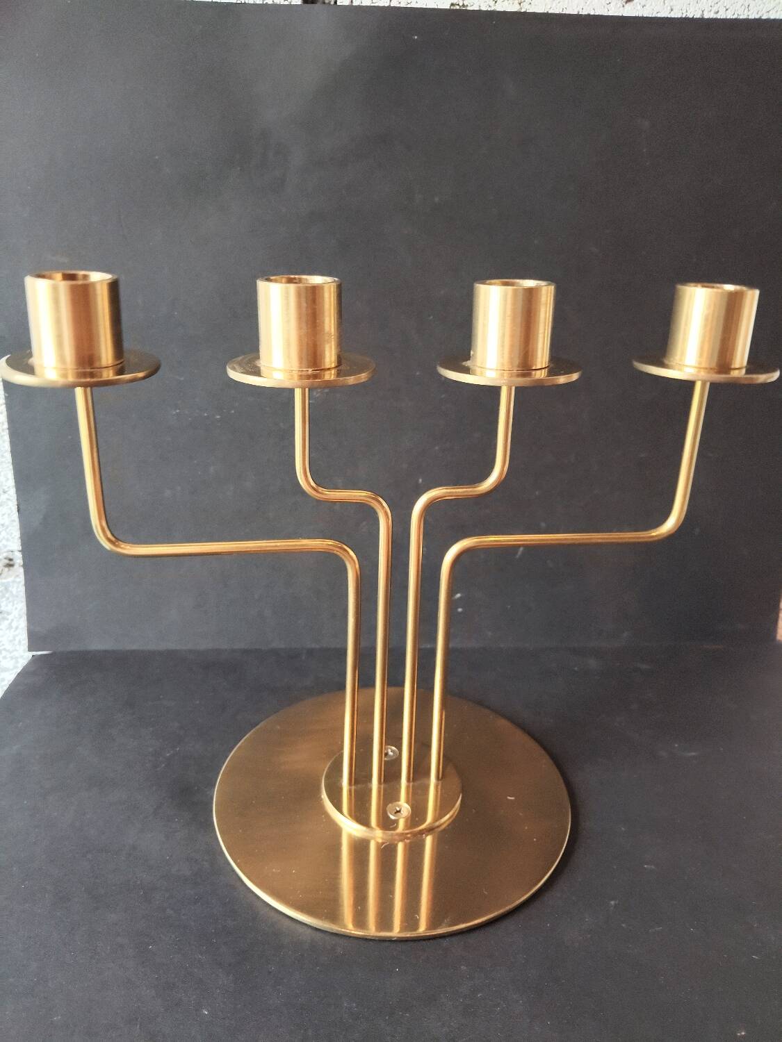 Vintage IKEA brass chandelier – 4 branches – 1990s