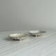 Pair of silver shell bowls