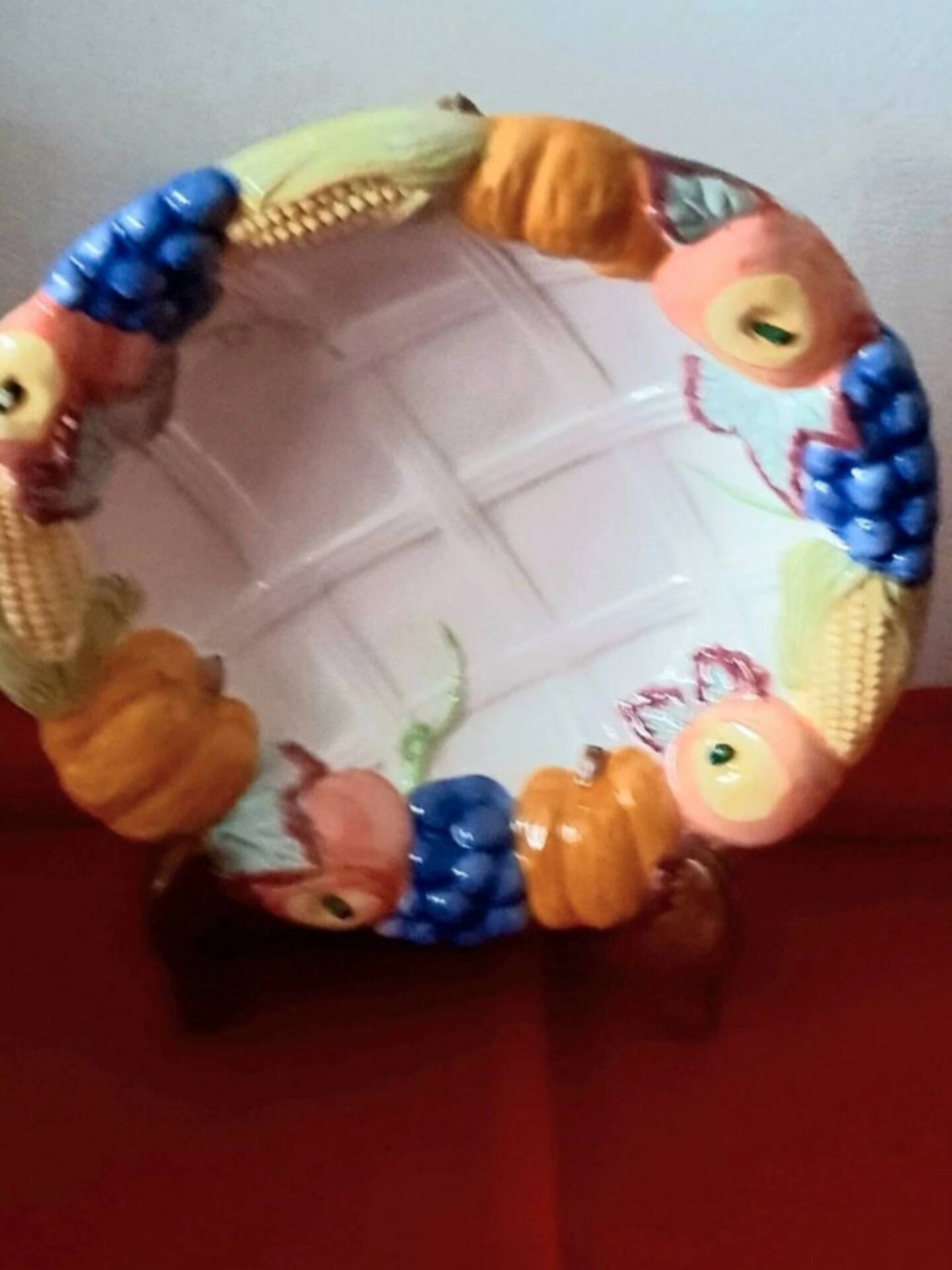 Plat à tarte de collection, Barbotine