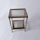 saddle table in brass smoked glass mirror old vintage Jansen house