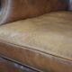 Comfortable club chair made of sheepskin leather