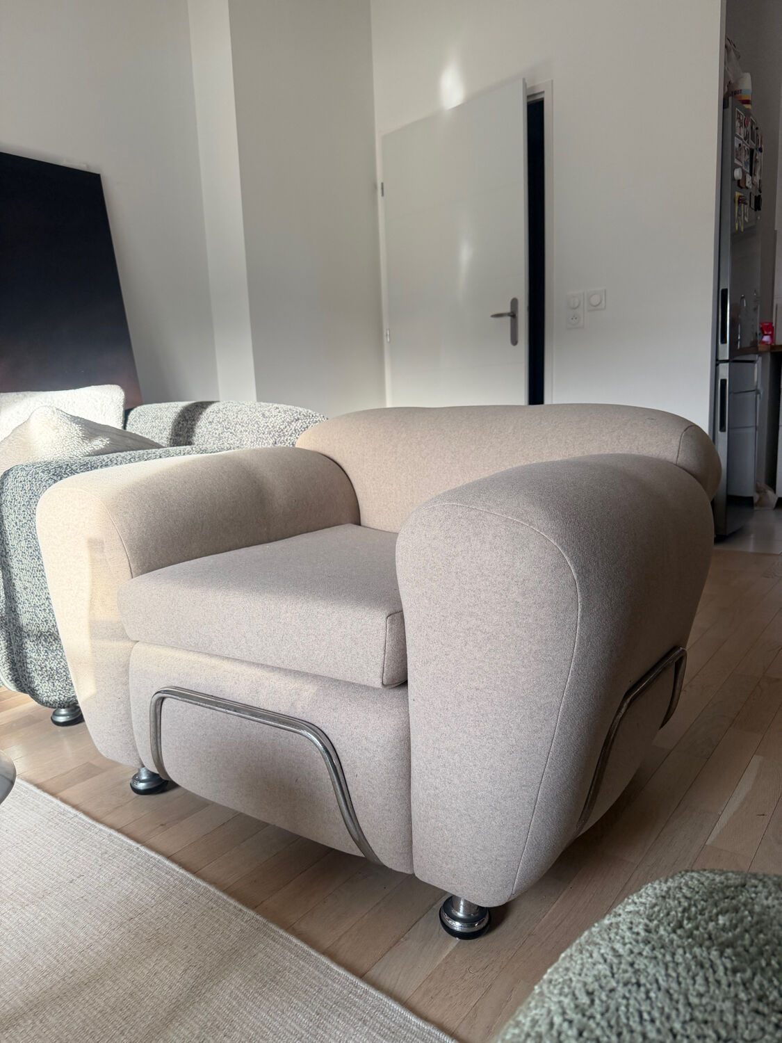 Italian tubular club armchair 1970