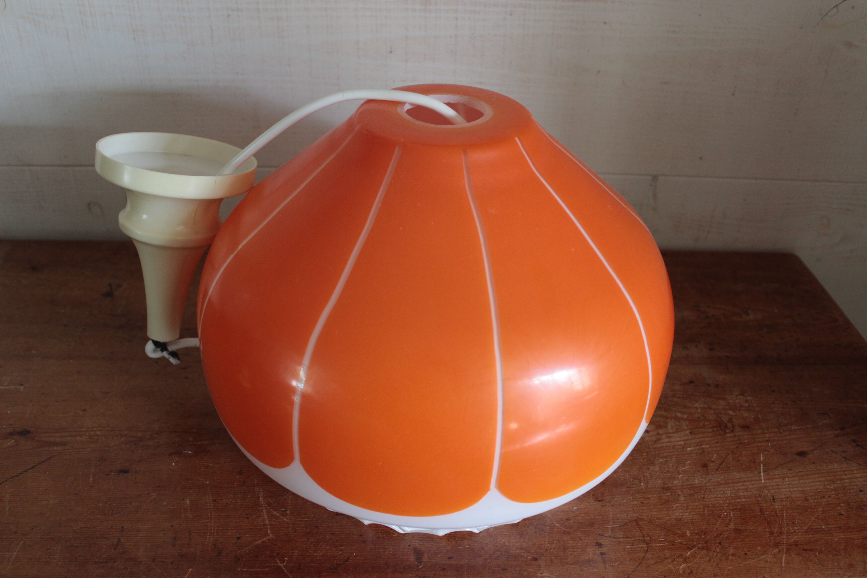 Vintage ceiling chandelier 70s orange