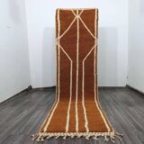 Berber rug in natural wool 100cm×300cm