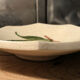 Empty cup pocket in cracked earthenware cherry decoration signed Lauray