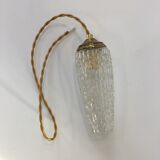 Vintage pressed glass pendant lamp