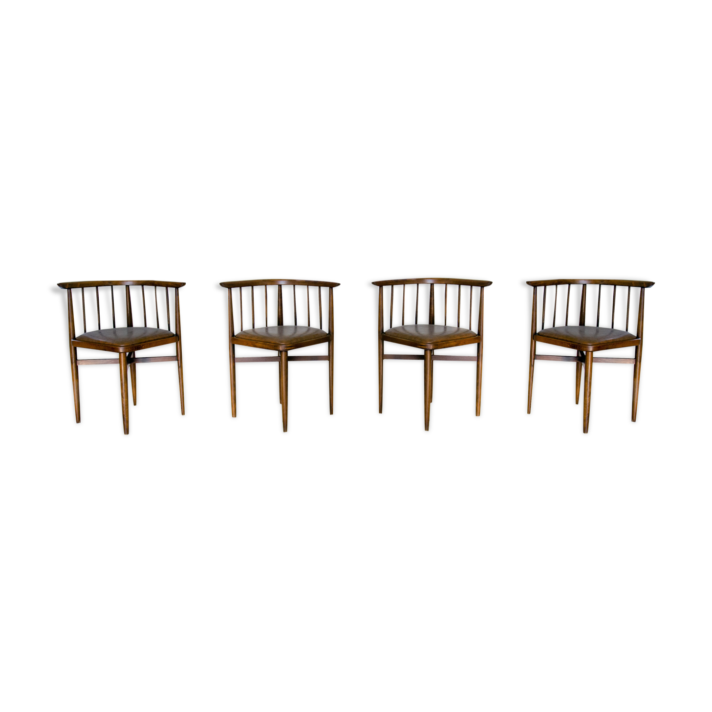Series of 4 chairs Thonet 1960