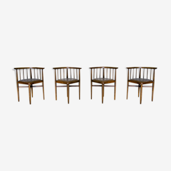 Série de 4 chaises Thonet 1960