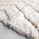Moroccan Berber carpet blessed ouarain ecru plain with engraved diamonds 300x207cm