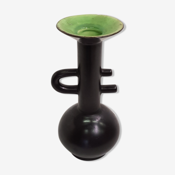 Vase ball vintage wide neck ceramic