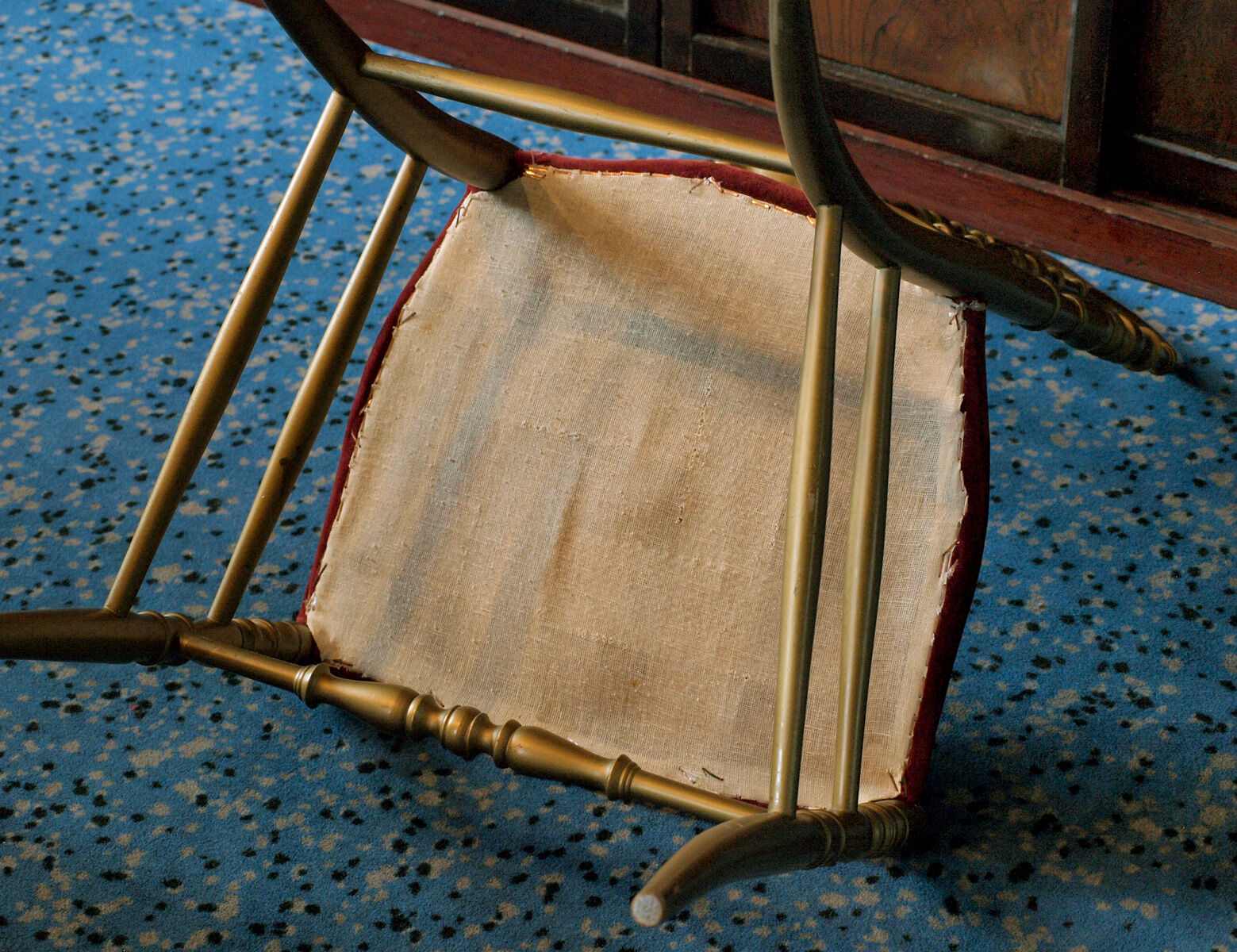 Chaise Napoléon III style Chiavari en bois doré