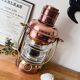Large electrified copper and brass lamp