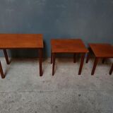 Set of  3 retro teak tables