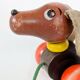 Vintage wooden pull-along dachshund toy | Lorenz, Germany