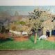 Landscape with goat, signed Lagrange.