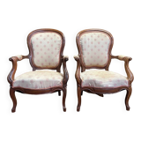 Paire de fauteuils Louis Philippe