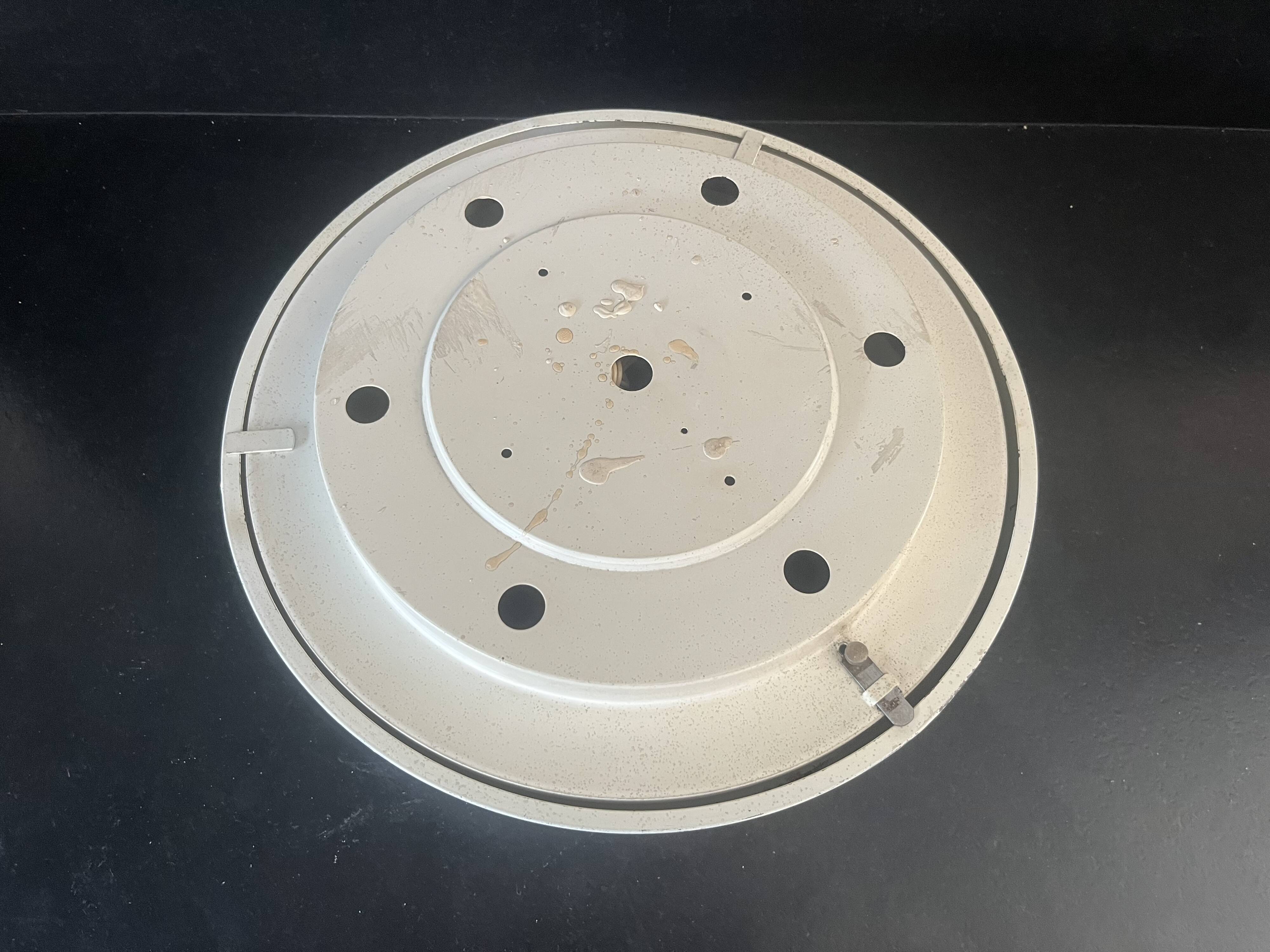 Lacquered metal Holophane ceiling light