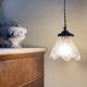 Hanging lamp, 2 m fabric cable, porcelain ceiling rose
