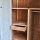 Art Deco wardrobe in patinated solid oak | Amandine