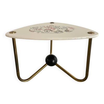 Table pieds tripodes en céramique, années 1960, Allemagne