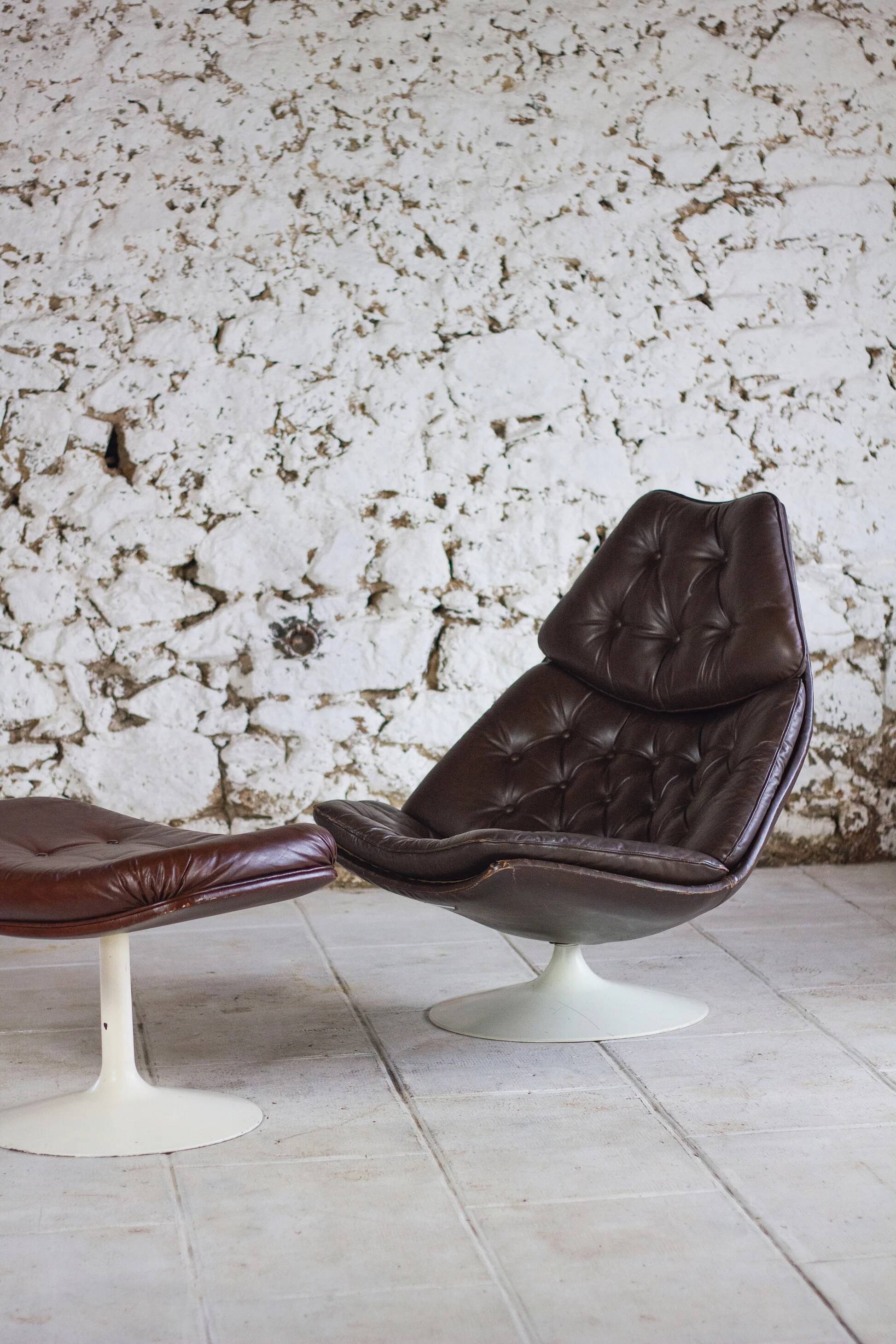 Armchair F588 and ottoman by Geoffrey Harcourt for Artifort, 1960