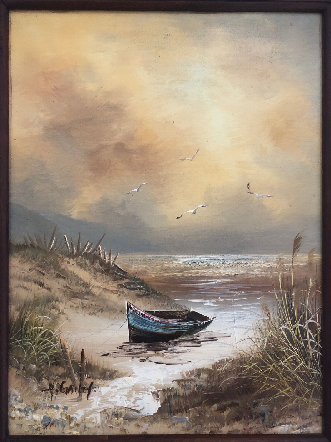 Oil on marine canvas