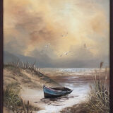 Oil on marine canvas