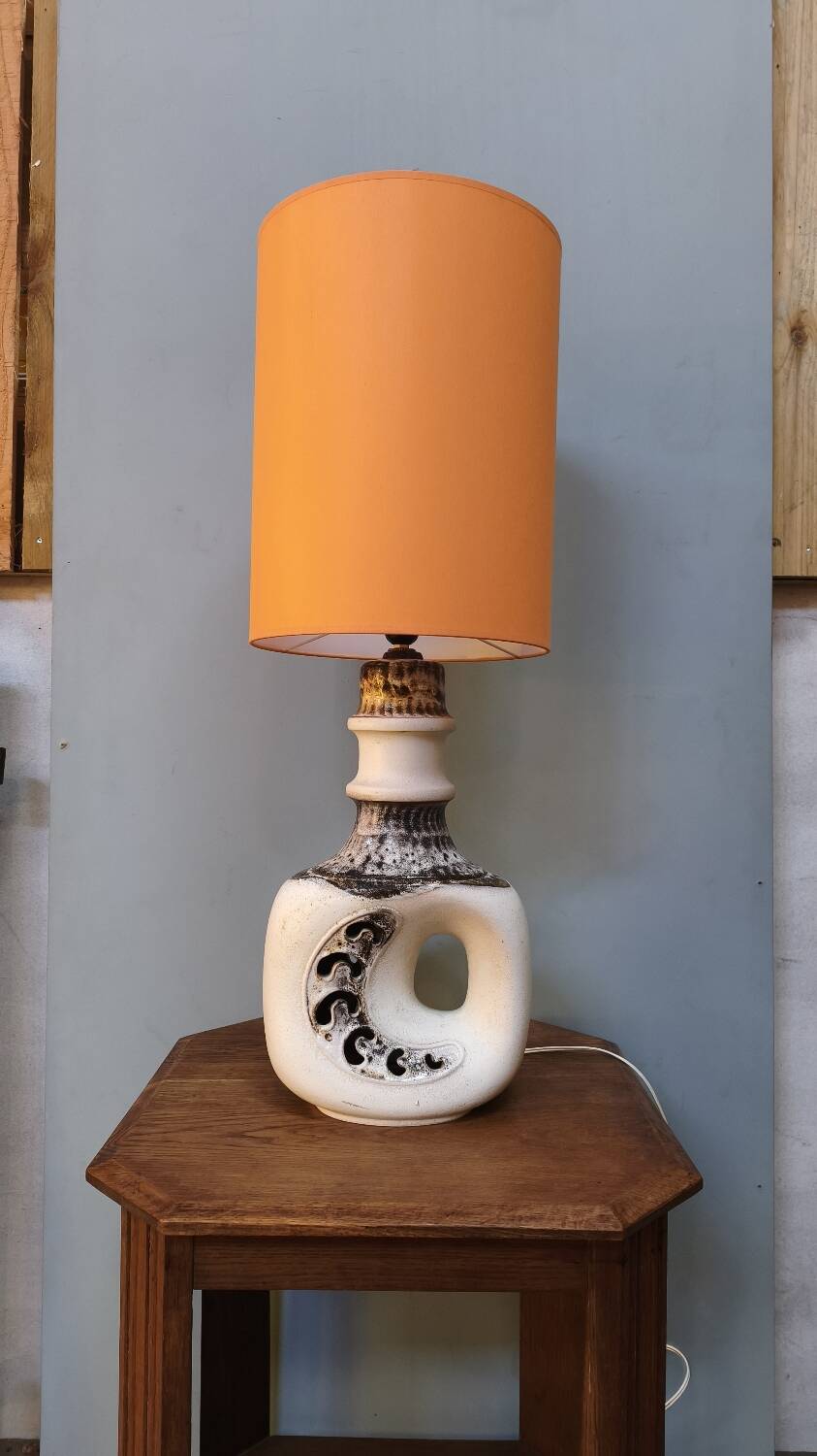 Fat Lav perforated ceramic lamp - vintage 1970