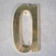 Letter sign in gold metal "A" 1980