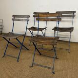 Set of 4 folding chairs guinguette