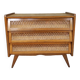 Commode vintage bois et rotin