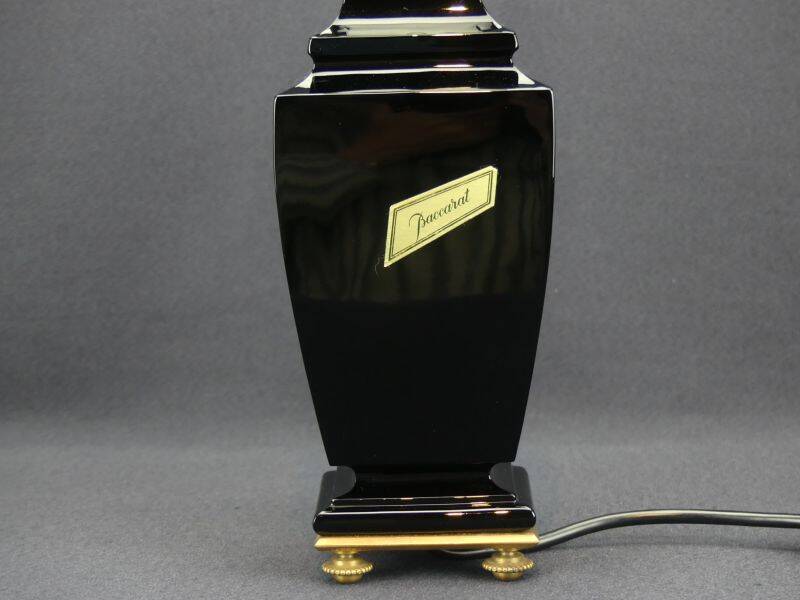Baccarat, black crystal lamp base