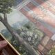 Old Oil Painting Canvas Manor Castle Holiday Home 87x62cm