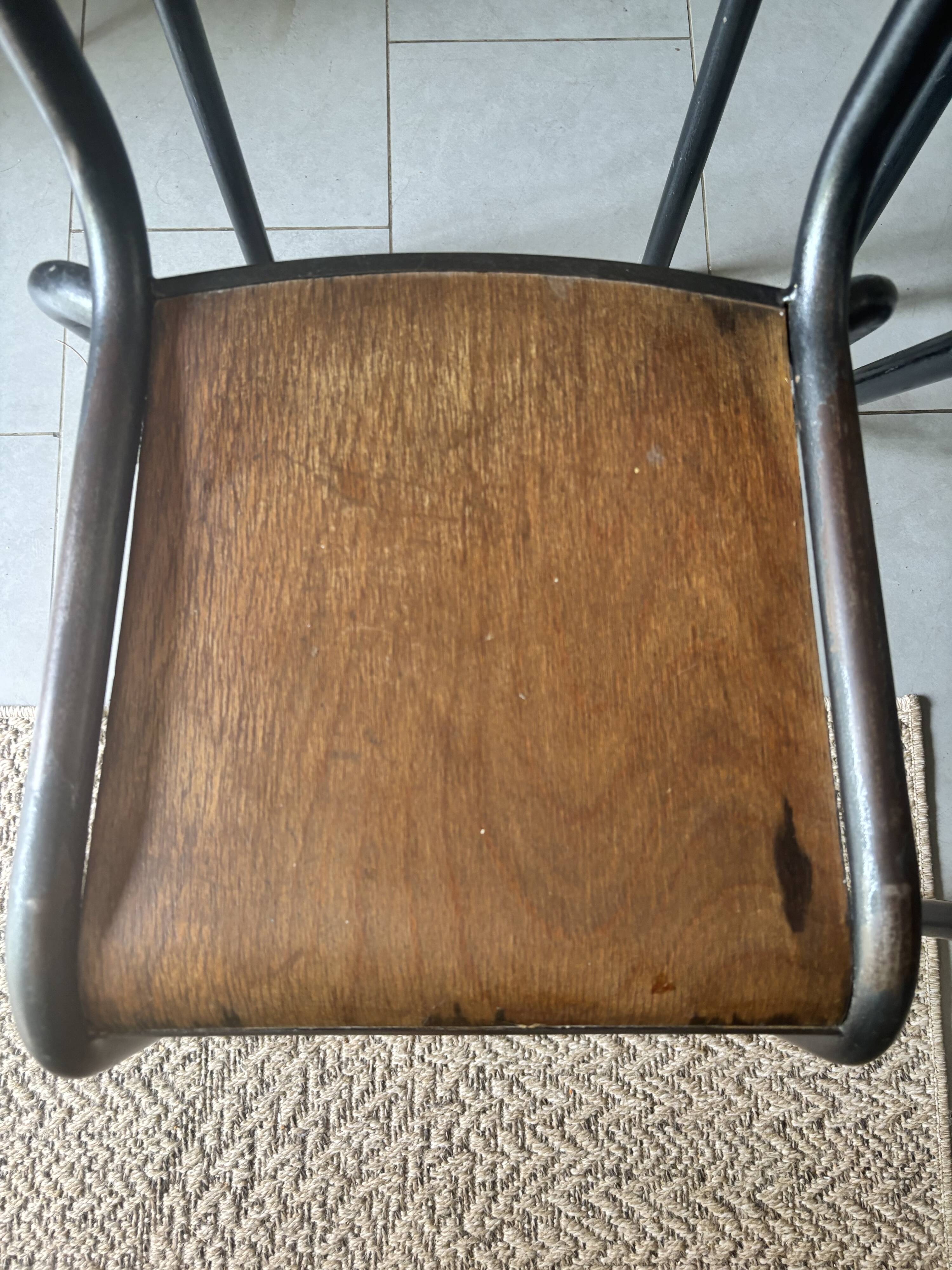 Set of 4 authentic vintage MULLCA school chairs