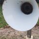 Designer reading lamp from the 70s in chrome and red lacquered sheet metal