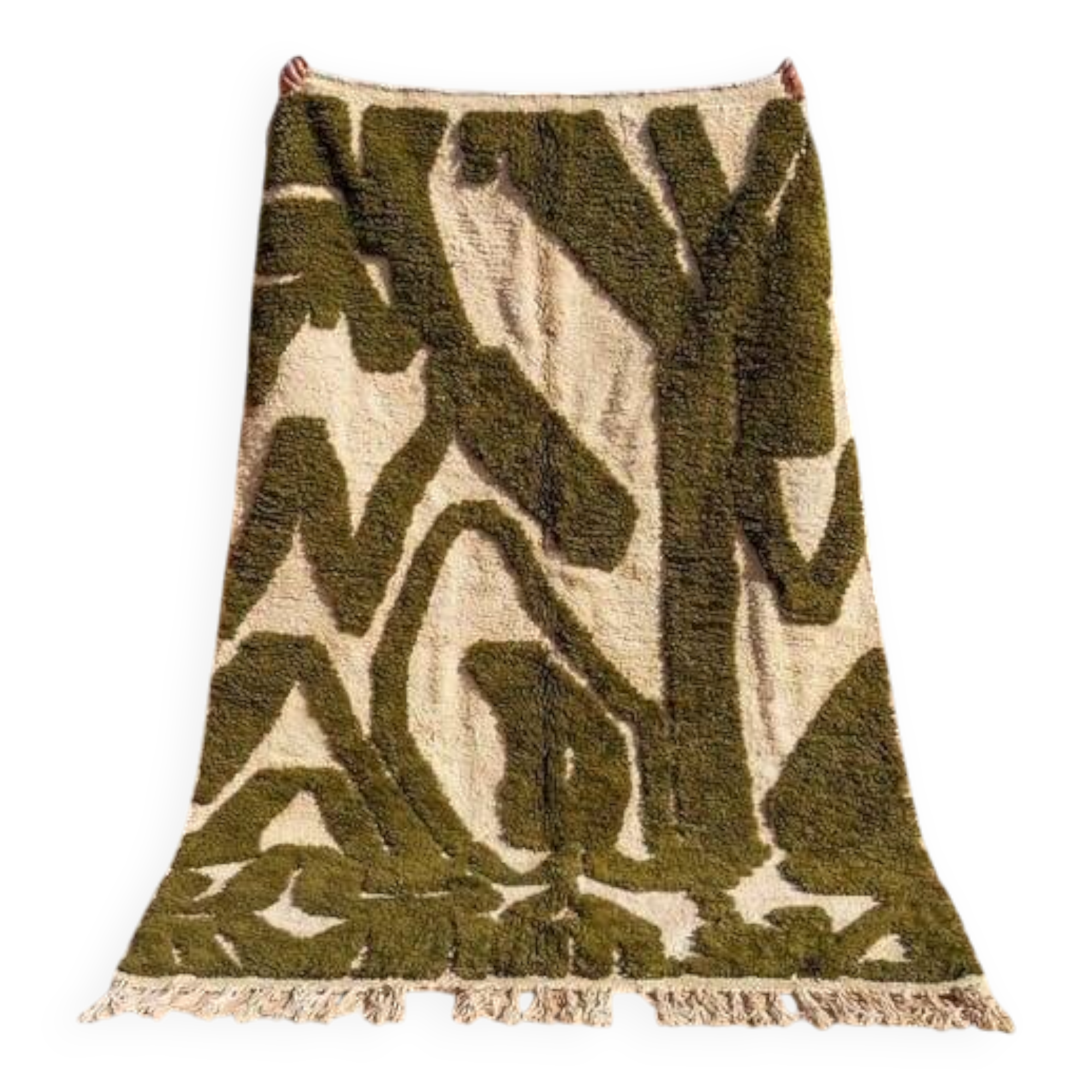 Handmade pure wool rug, size 200 x 300 cm.