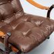 Fauteuil et pouf en bambou des années 1960