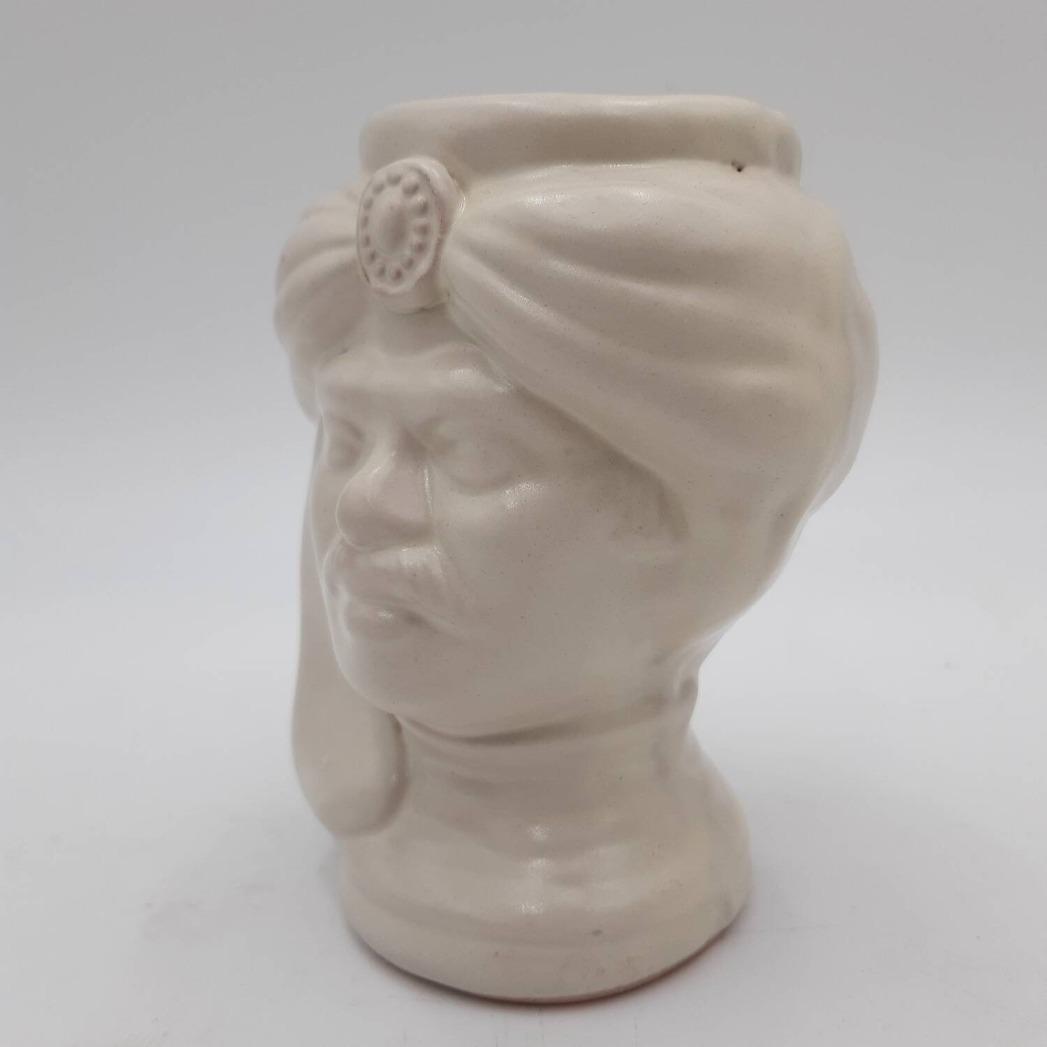 Pair of Caltagirone head vases, Italy