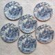 Set of 6 porcelain dessert plates