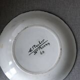 Round earthenware plate by Emile Rocher