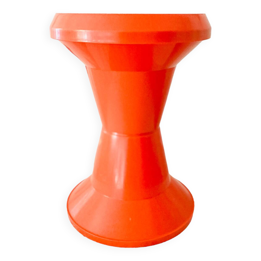 Tabouret Plastique Giganplast Blanc - Hauteur 40cm - Design Simple Et Léger